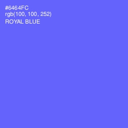 #6464FC - Royal Blue Color Image